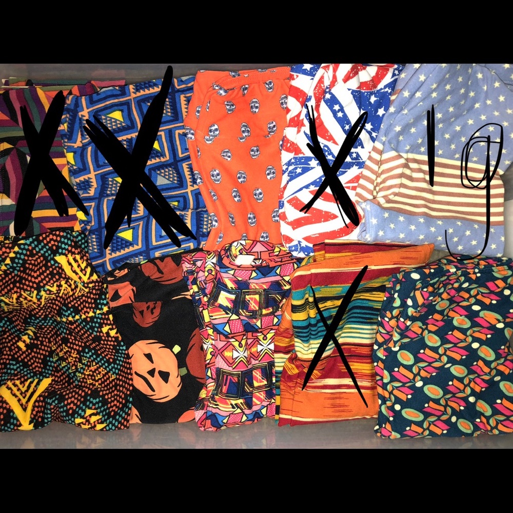 Bundle of 5 LuLaRoe kids lg/xl leggings *read dis*